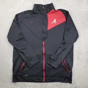 Alabama Crimson Tide Jacket Mens 2XL Black Red NCAA Football Nike Full Zip Track